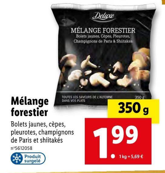 Promo Deluxe mélange forestier chez Lidl