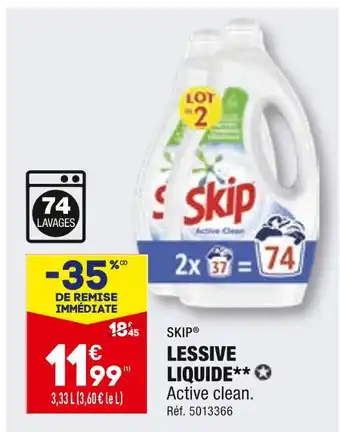 ALDI Skip lessive liquide offre