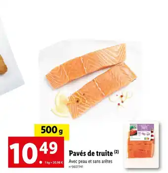 Lidl Pavés de truite offre