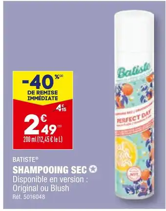 ALDI Batiste shampooing sec offre