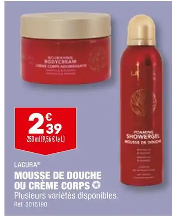 ALDI Lacura mousse de douche ou crème corps offre