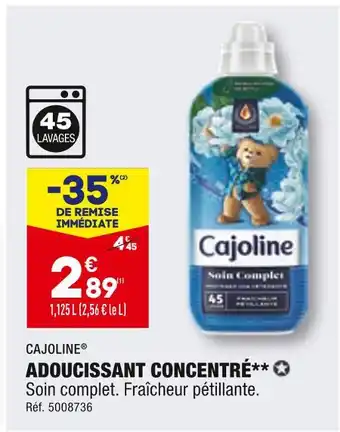 ALDI Cajoline adoucissant concentré offre