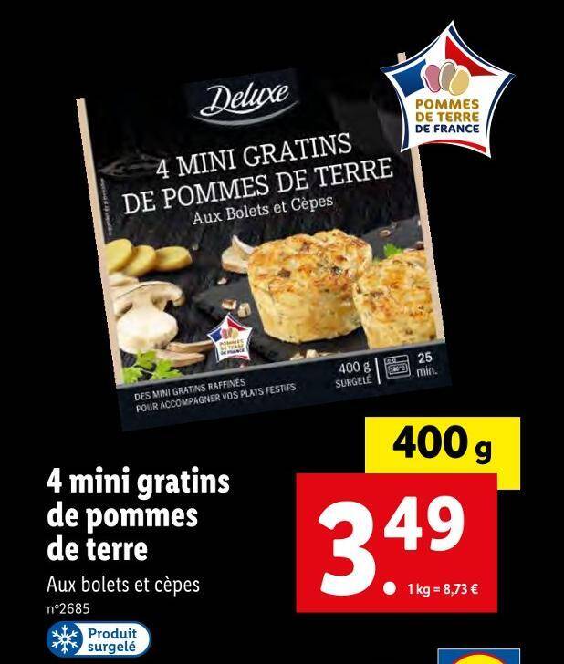 Promo Deluxe 4 mini gratins de pommes de terre chez Lidl