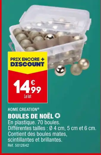 ALDI Home creation boules de noël offre