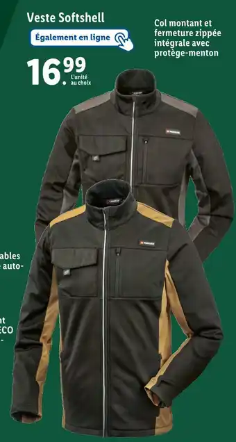 Lidl Parkside veste softshell offre