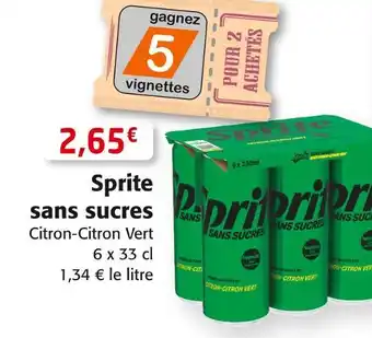 Colruyt Sprite sprite sans sucres offre