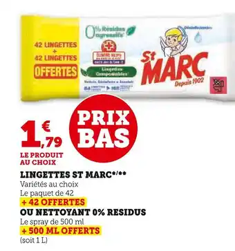 Super U St marc lingettes offre