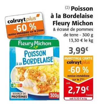 Colruyt Fleury michon poisson à la bordelaise offre