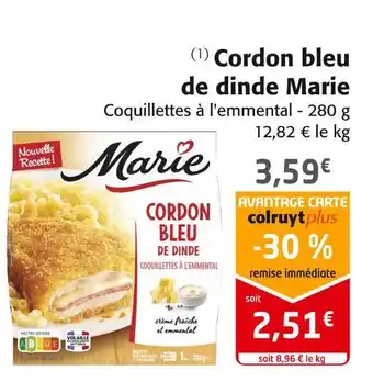 Colruyt Marie cordon bleu de dinde offre
