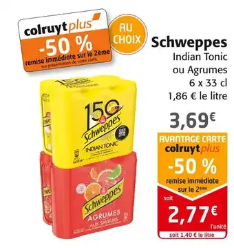 Colruyt Schweppes schweppes offre