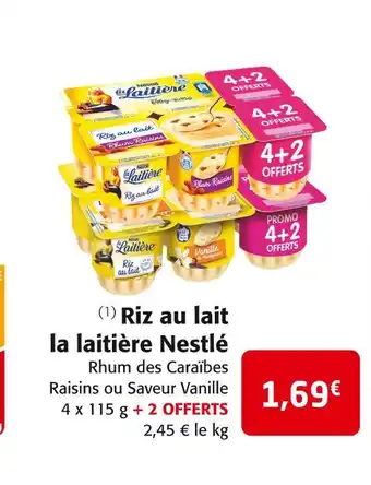 Colruyt Nestlé riz au lait la laitière offre