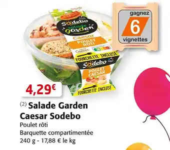 Colruyt Sodebo salade garden caesar offre