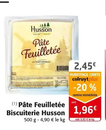 Colruyt Biscuiterie husson pâte feuilletée offre