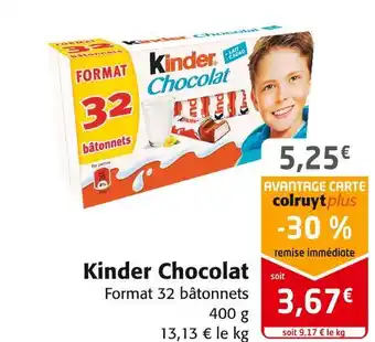 Colruyt Kinder kinder chocolat offre