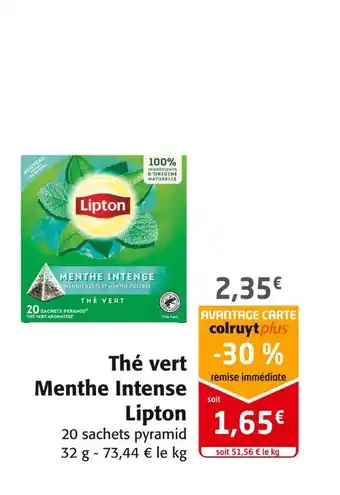 Colruyt Lipton thé vert menthe intense offre
