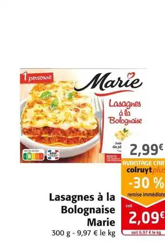 Colruyt Marie lasagnes à la bolognaise offre