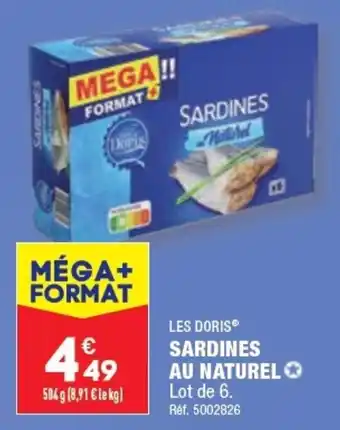 ALDI SARDINES AU NATUREL offre