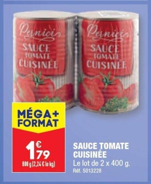Promo SAUCE TOMATE CUISINÉE chez ALDI