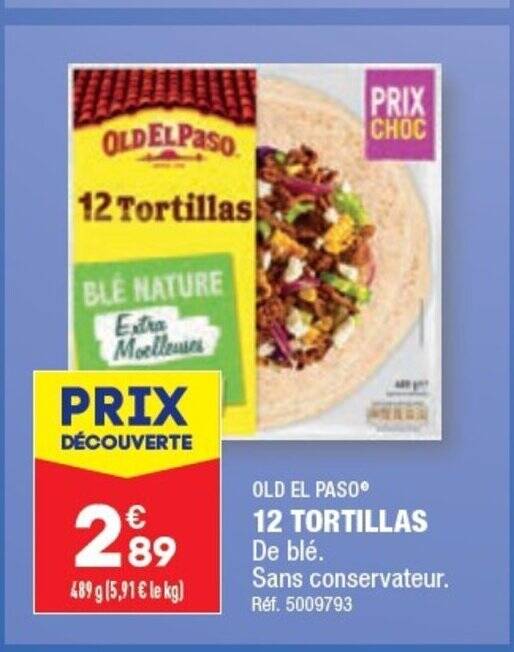 Promo 12 Tortillas chez ALDI