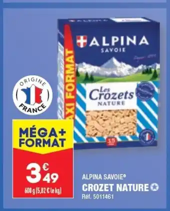 ALDI Crozets NATURE offre