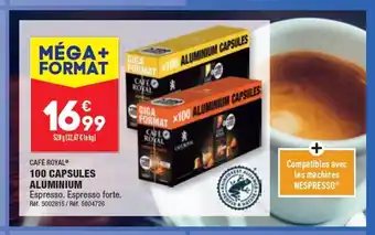 ALDI 100 CAPSULES ALUMINIUM offre