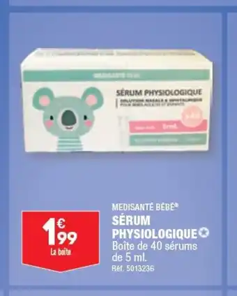ALDI SERUM PHYSIOLOGIQUE offre