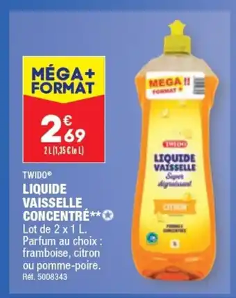 ALDI LIQUIDE VAISSELLE CONCENTRÉ offre