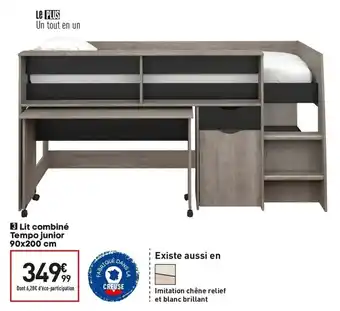 Conforama Lit combiné tempo junior offre