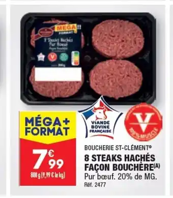 ALDI 8 steaks haches facon bouchere offre