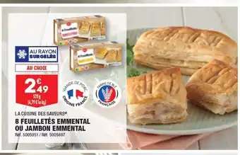 ALDI 8 FEUILLETÉS EMMENTAL OU JAMNBON EMMENTAL offre