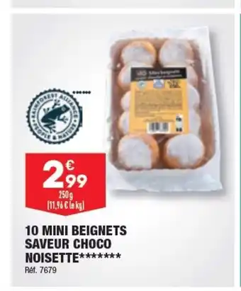 ALDI 10 MINI BEIGNETS SAVEUR CHOCO NOISETTE offre