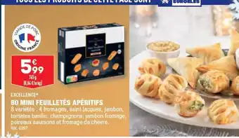 ALDI 80 MINI FEUILLETÉS APÉRITIFS offre