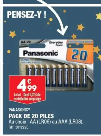 ALDI PACK DE 20 PILES offre