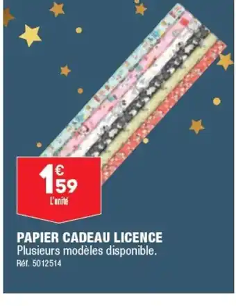 ALDI PAPIER CADEAU LICENCE offre
