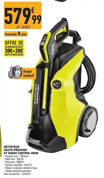 Brico Cash Nettoyeur Haute-Pression K7 Smart Control offre