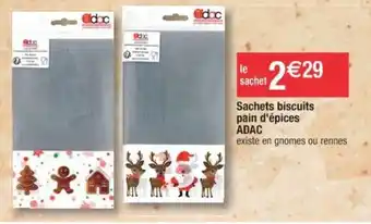 Cora x Carrefour Sachets biscuits pain d'épices ADAC offre