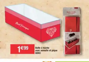 Cora x Carrefour Boîte à bûche avec semelle et pique ADAC offre