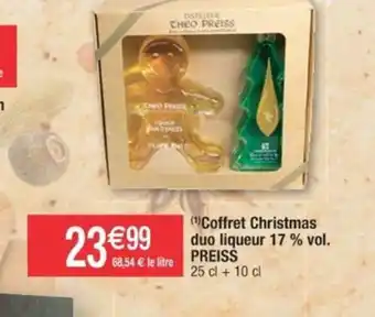 Cora x Carrefour Coffret Christmas duo liqueur 17 % vol. PREISS offre