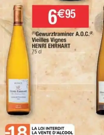 Gewurztraminer A.O.C. Vieilles Vignes HENRI EHRHART 75 cl