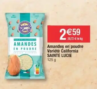 Amandes en poudre Variété California SAINTE LUCIE 125 g