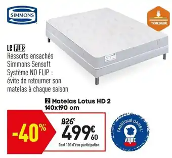Conforama Matelas lotus HD 2 offre