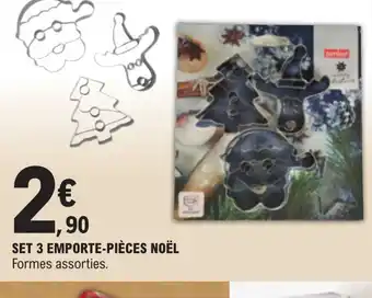 E.Leclerc Express SET 3 EMPORTE-PIÈCES NOËL offre