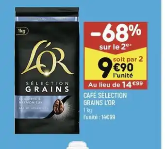Leader Price CAFÉ SÉLECTION GRAINS L'OR offre
