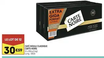 Leader Price CAFÉ MOULU CLASSIQUE CARTE NOIRE offre
