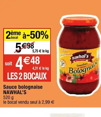 Migros Sauce bolognaise NAWHAL'S offre