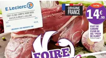 E.Leclerc FILET DE CANARD FLEUR DE SEL "PECH DE CLARY offre