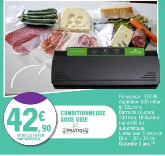 CONDITIONNEUSE SOUS VIDE