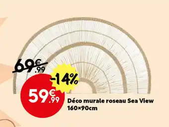 Maxi Bazar Déco murale roseau Sea View 160x90cm offre
