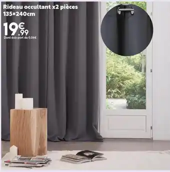 Maxi Bazar Rideau occultant x2 pièces 135*240cm offre