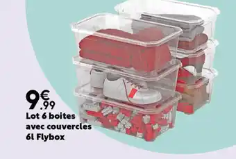 Maxi Bazar Lot 6 boites avec couvercles 61 Flybox offre